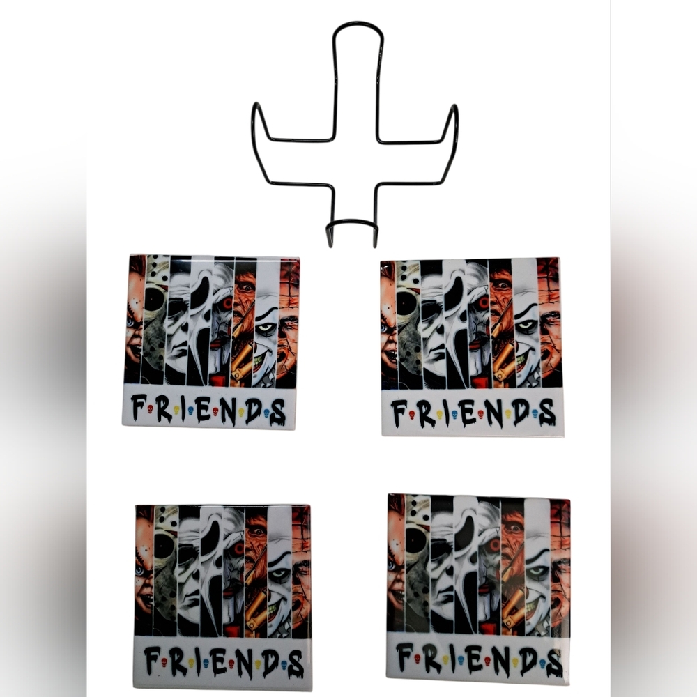 Horror Friends Coasters Set